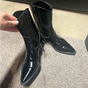 Black Leather Boots by Massimo